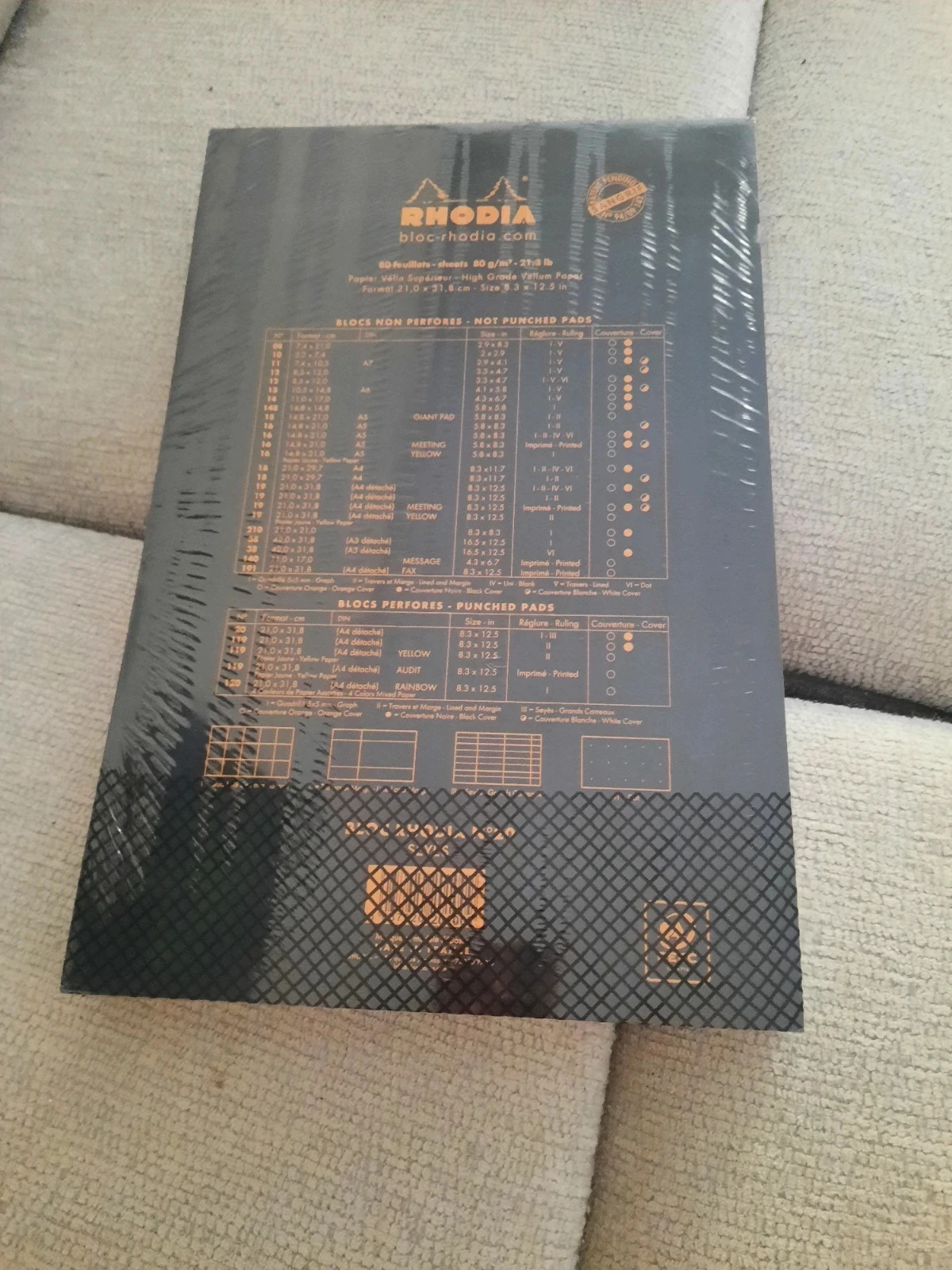 Rhodia 3 nieuwe perforatieblokken afneembaar nieuw #lelotde3e – photo 2